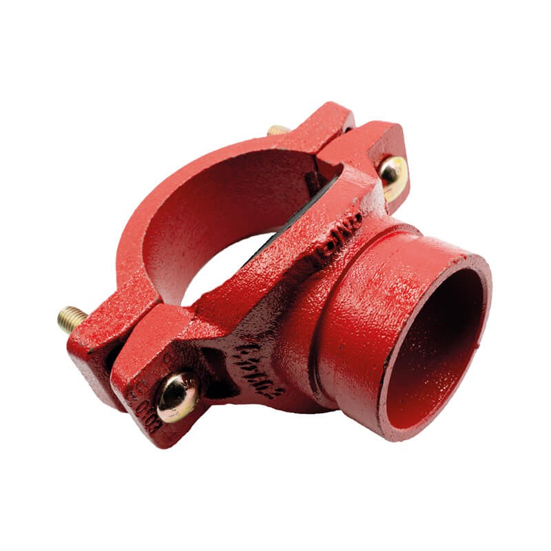 Mechanical tee grooved outlet red Profit by Piping Logistics GMGR