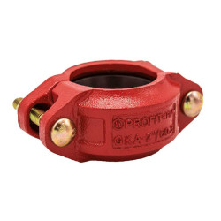 Angle-pad rigid coupling red Profit by Piping Logistics GKAR grooved couplings