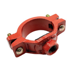 Full casting sprinkler tee, threaded BSPT outlet red Profit by Piping Logistics GSTFCR