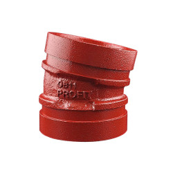 Grooved elbow 11,25° red Profit by Piping Logistics GB11R grooved elbows