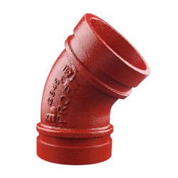 Grooved elbow 45° red Profit by Piping Logistics GB45R grooved elbows