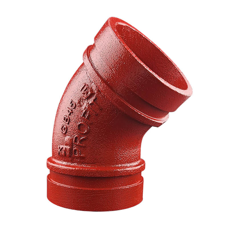 Coude 45° rainuré rouge Profit by Piping Logistics GB45R coudes rainurés