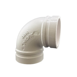 Grooved elbow 90° white Profit by Piping Logistics GB90W grooved elbows