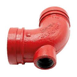 Drain elbow 90° red Profit by Piping Logistics 2601R grooved elbows
