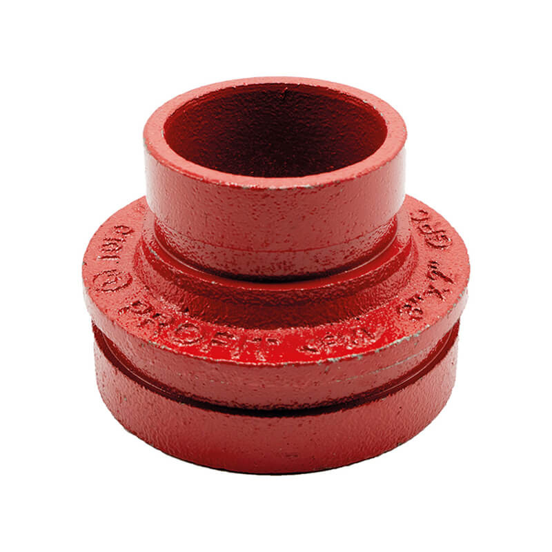 Grooved concentric reducer red Profit by Piping Logistics GRCR