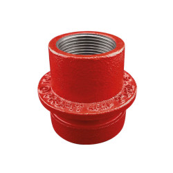 Threaded concentric reducer red Profit by Piping Logistics GRCDR
