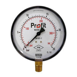 Pressure gauge Profit by Piping Logistics sprinkler systems
