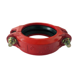 Heavy angle-pad rigid coupling red Profit by Piping Logistics GKSHR grooved couplings