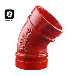 Coude 45° rainuré rouge Profit by Piping Logistics GB45GR coudes rainurés résistance aux UV corrosif