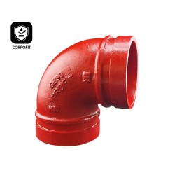 Grooved elbow 90° red Profit by Piping Logistics GB90GR grooved elbows UV resistance corrosive